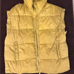 Free People In a Bubble Yellow Puffer Vest